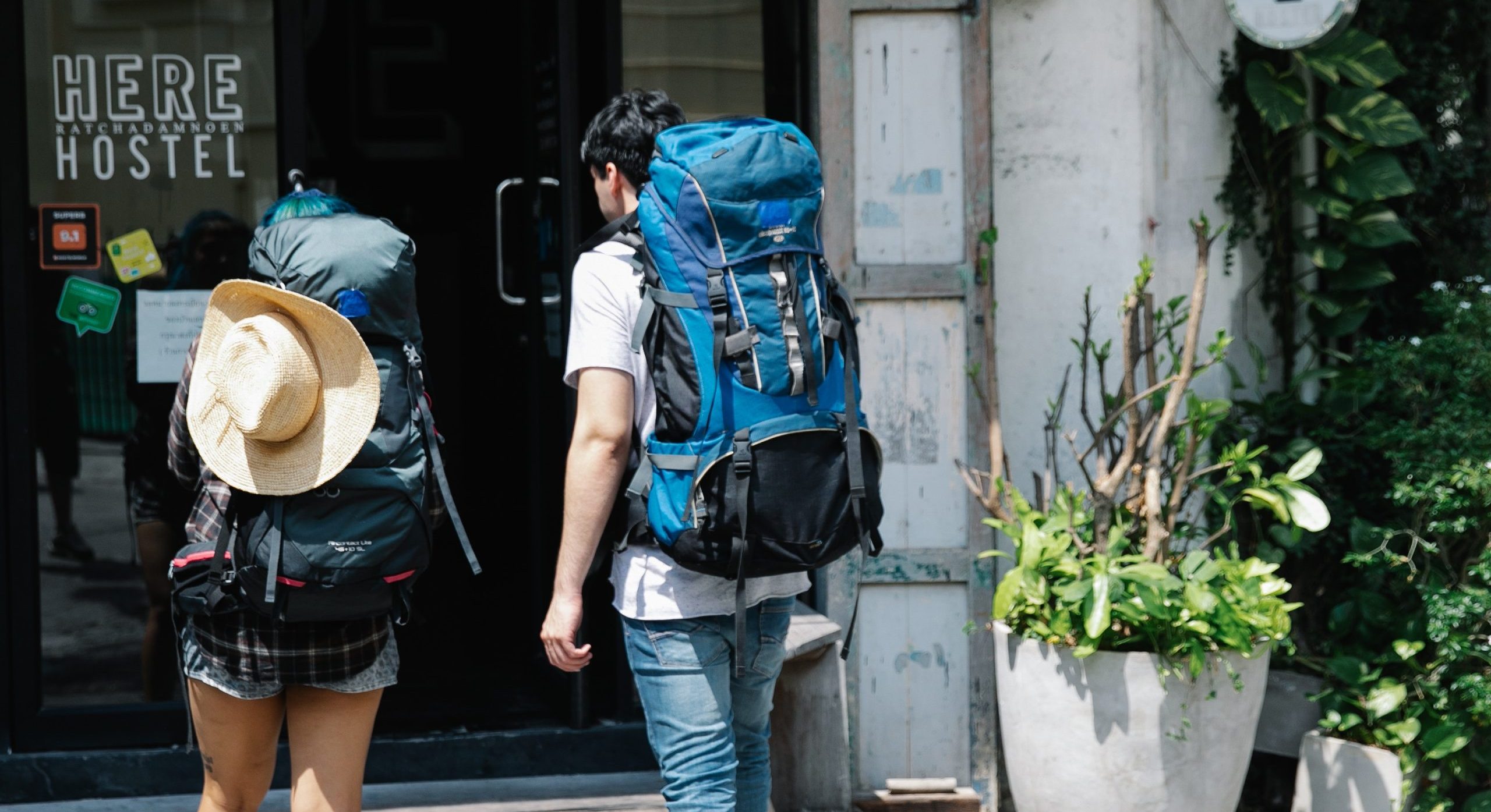 Backpackers at a Hostel